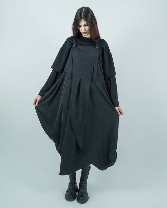 Sarafan Arhitectural Negru din Lycra (S-XL)