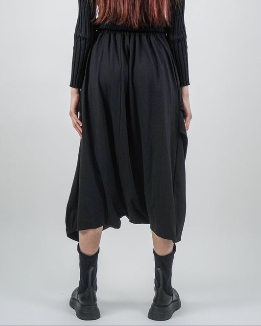 Pantaloni Tip Fustă-Salvar Negri (S-XL)