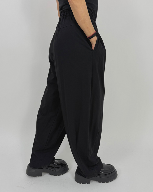 Pantaloni Oversized din Bumbac cu Șnur (S-XL)