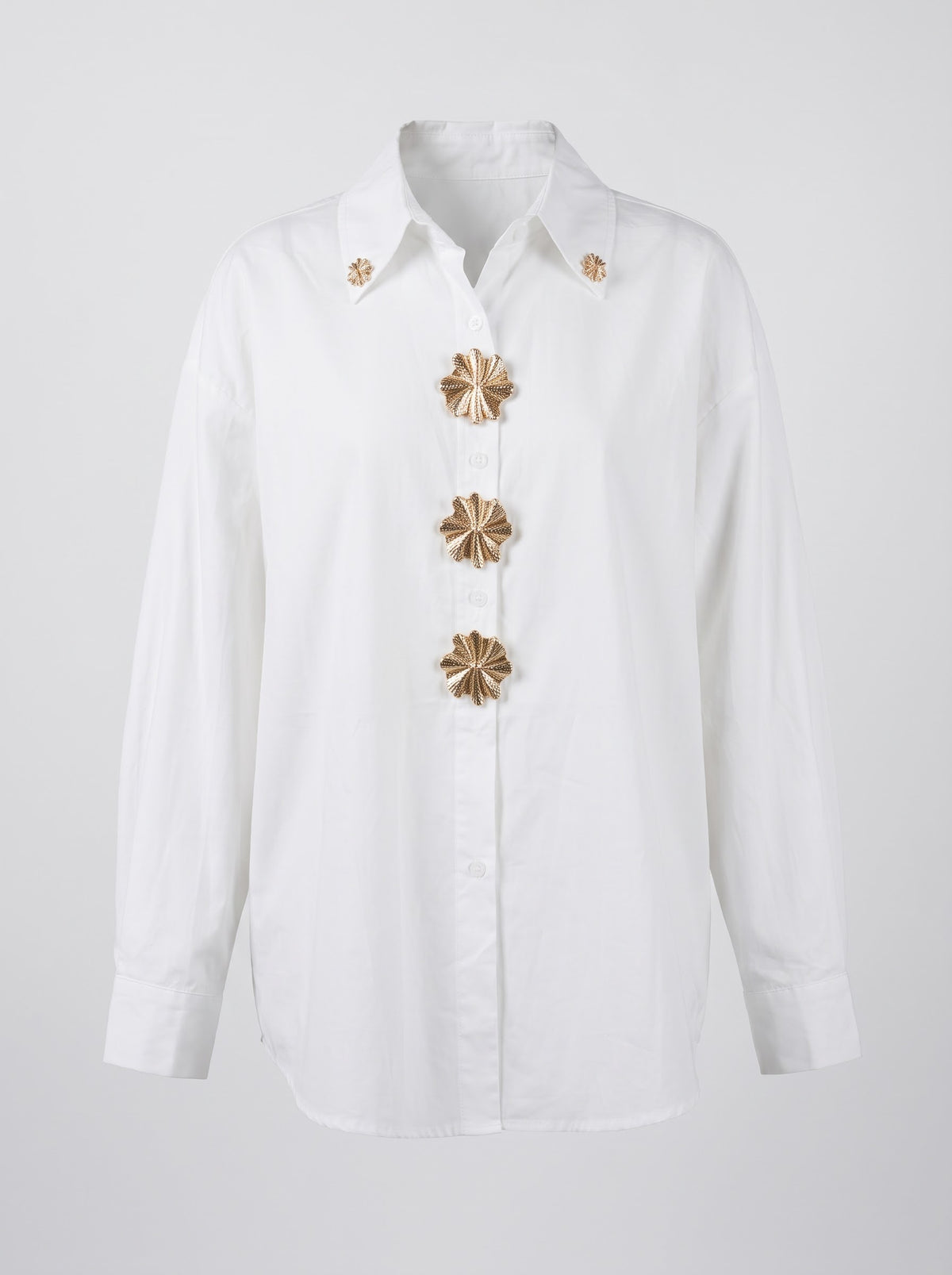Cămașă Albă Oversized accesorizata (S-XL)
