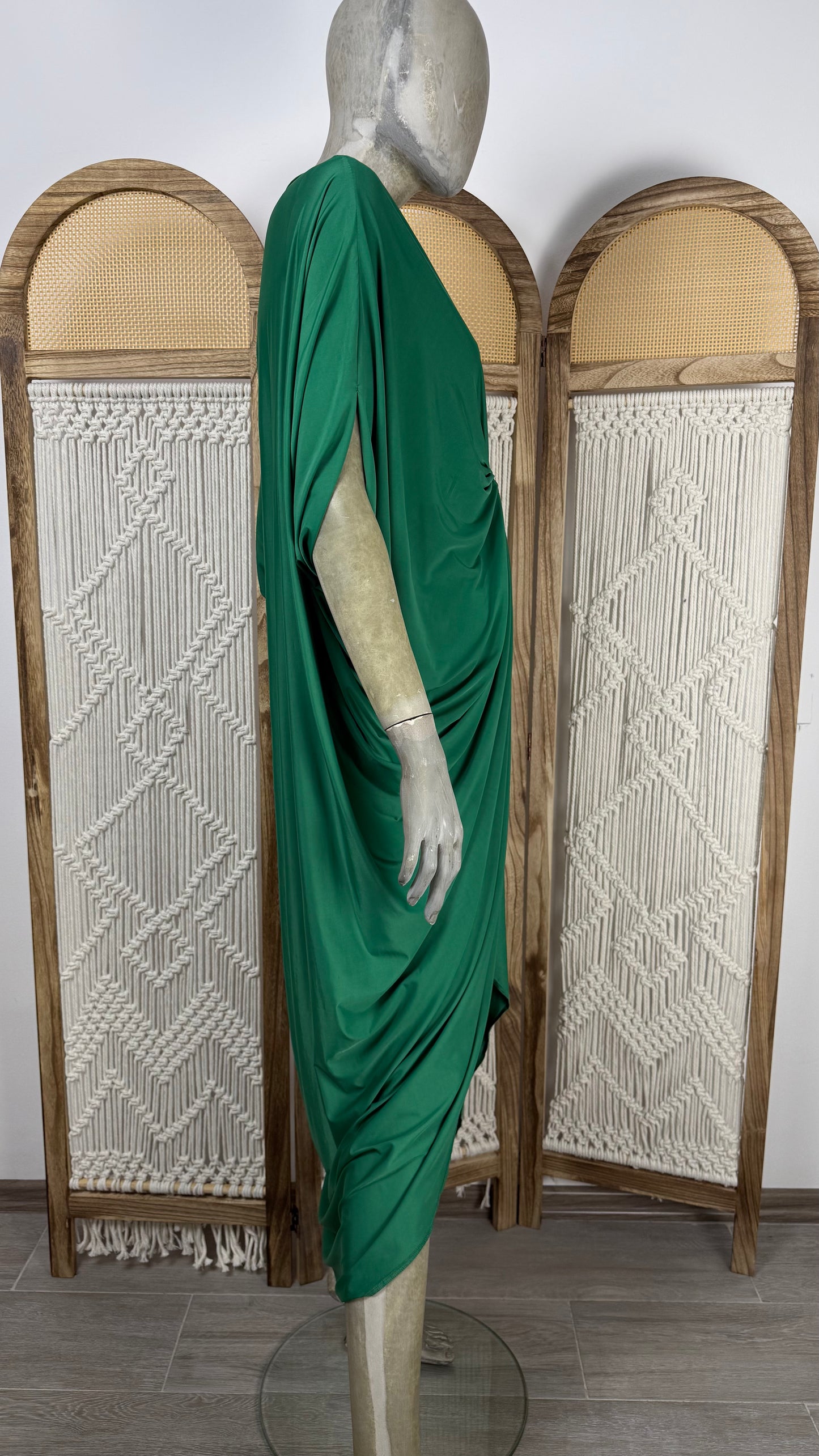 Rochie inel - verde fluid