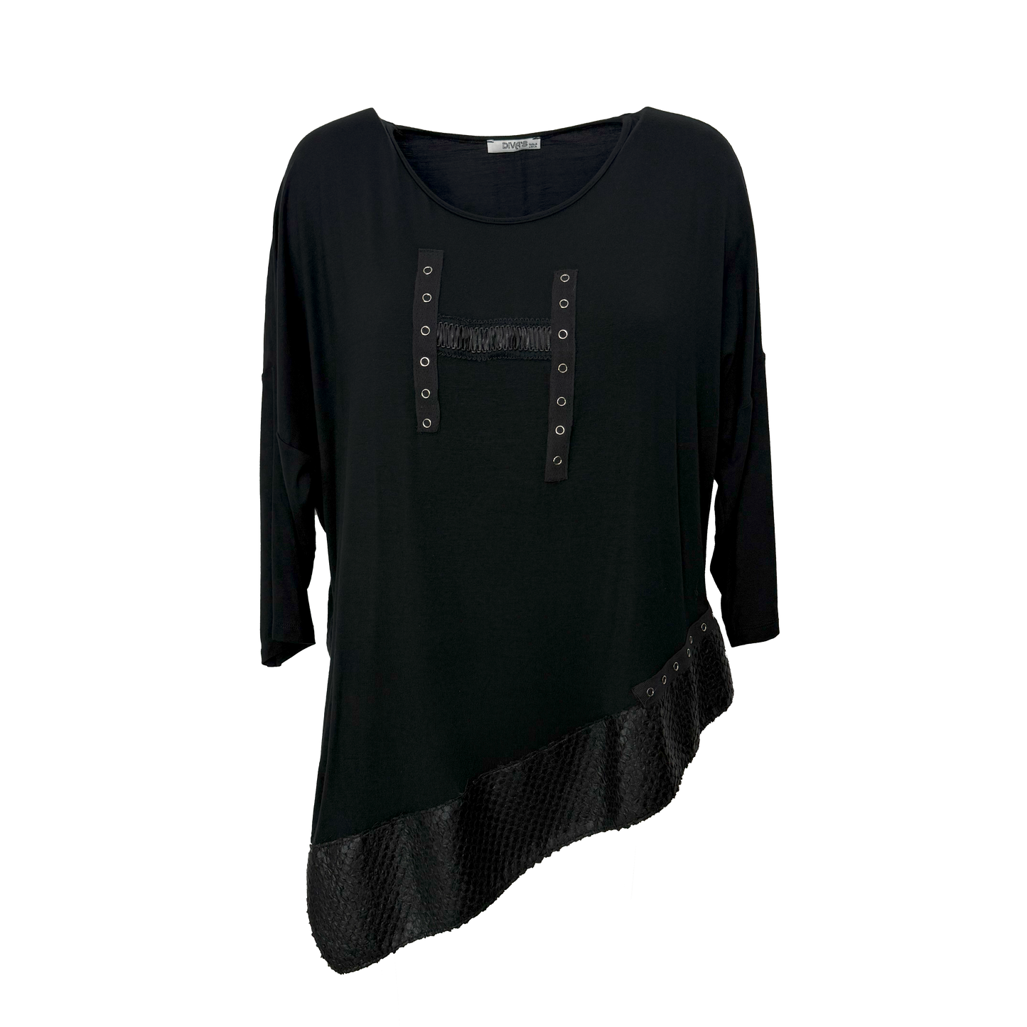 BLUZA BORDURA ASIMETRICA DIN PIELE