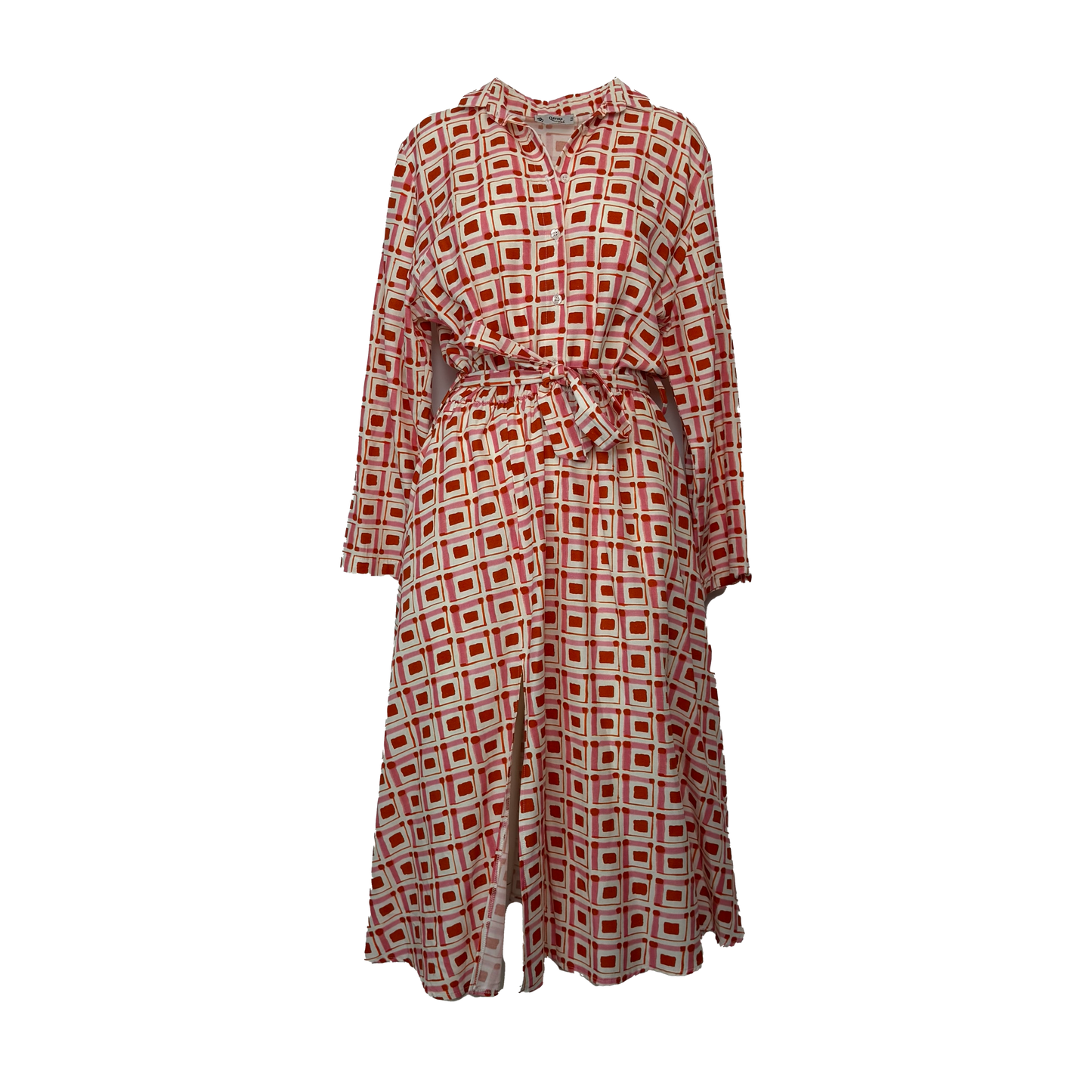 ROCHIE CAMASA CU PRINT GEOMETRIC ROSU