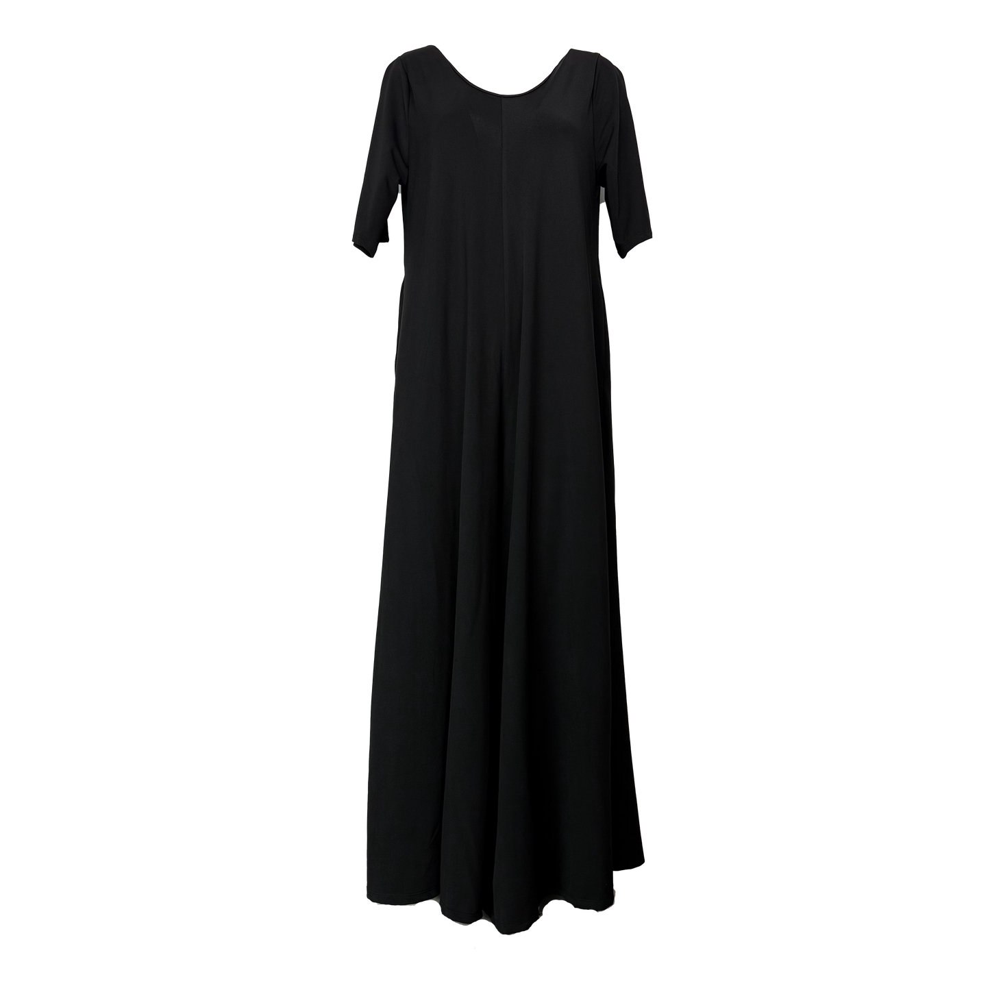 Rochie neagra minimalista cu buzunare frontale
