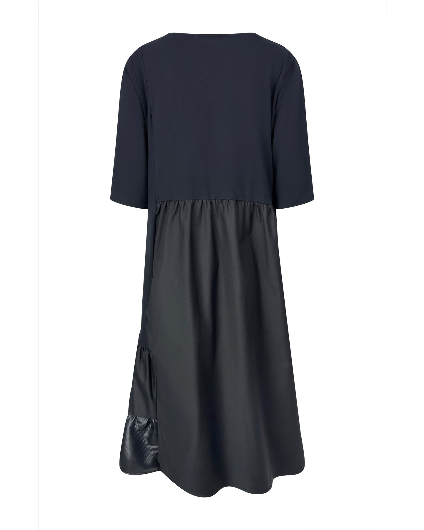 Rochie neagra din tafta cu volane