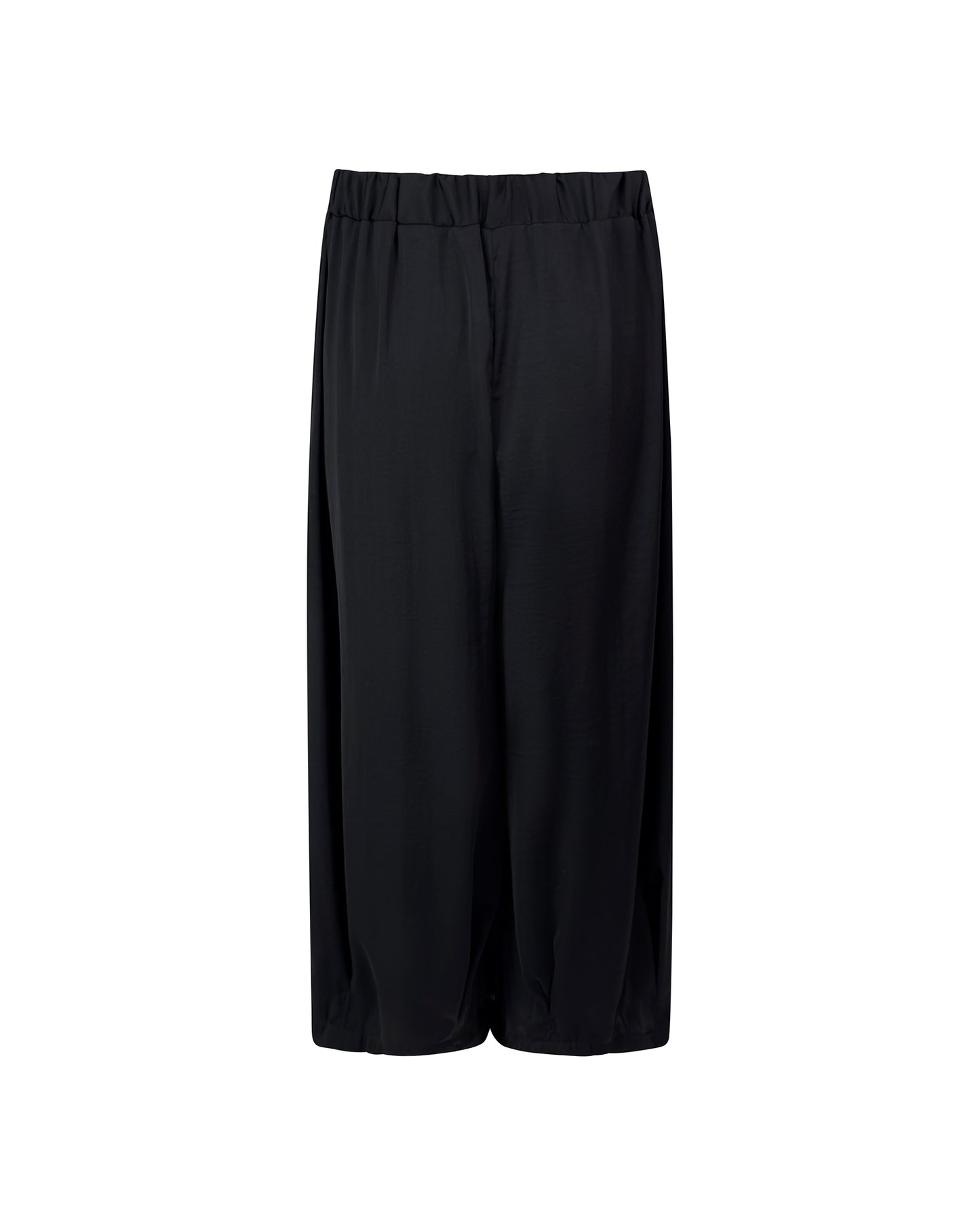 Pantaloni negri trei sferturi cu croi balon