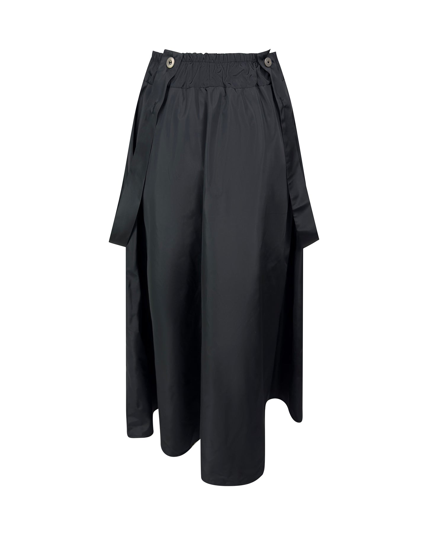 Fustă Neagră Asimetrică Convertibilă cu Bretele | Talie Unică | Qarma