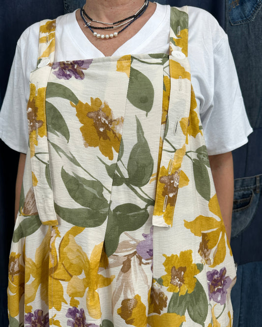 Sarafan Arhitectural cu Imprimeu Floral (S-XL)