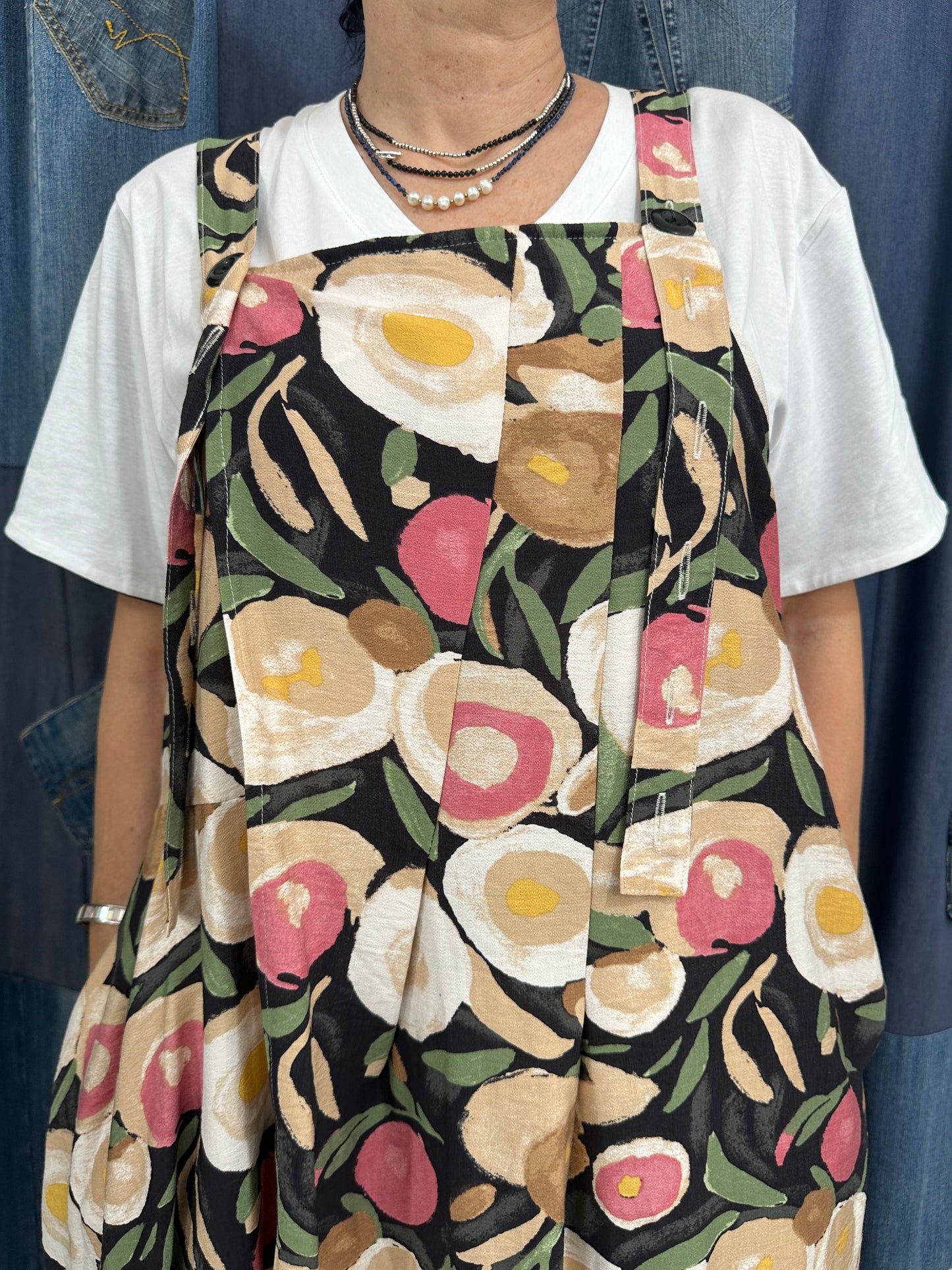 Sarafan Arhitectural cu Imprimeu Floral Culori Reci (S-XL)