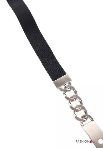 Curea elastica cu insertii lant si catarama metalica