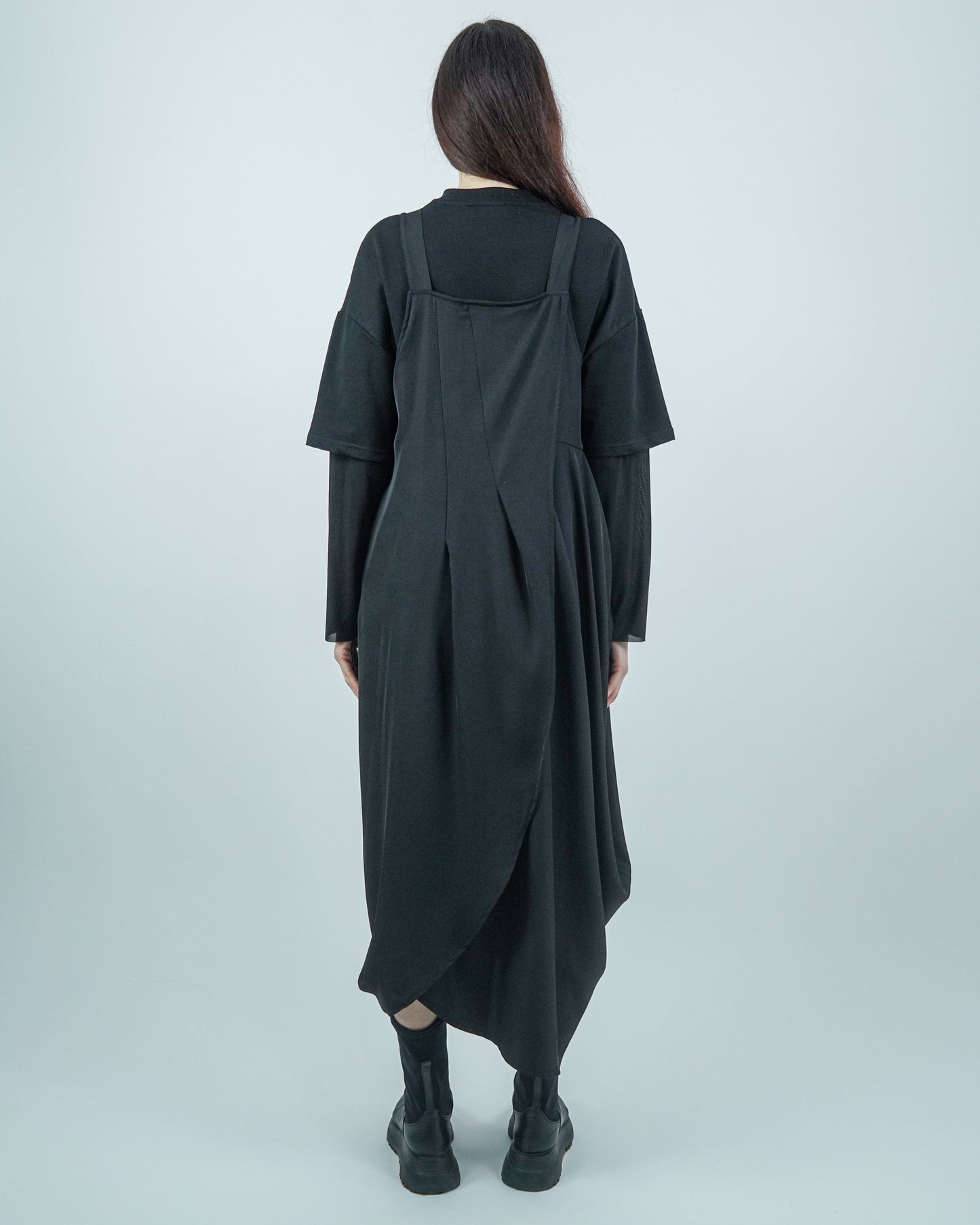 Sarafan Arhitectural Negru din Lycra (S-XL)