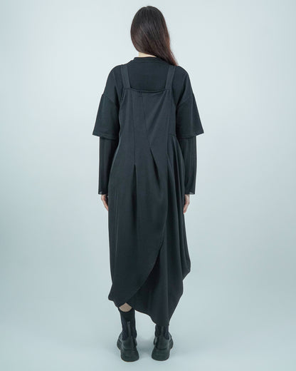 Sarafan Arhitectural Negru din Lycra (S-XL)