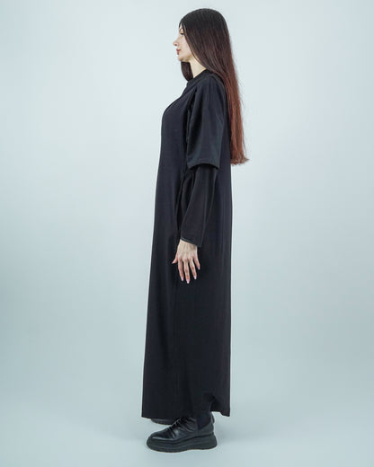 Sarafan Arhitectural Negru din Lycra (S-XL)