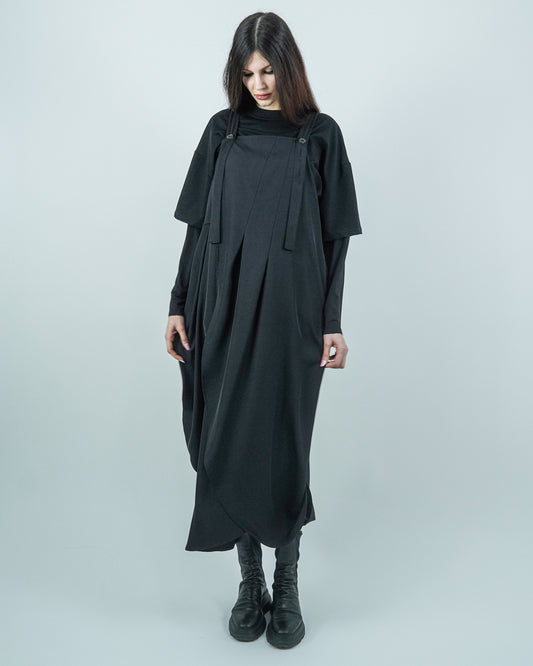 Sarafan Arhitectural Negru din Lycra (S-XL)