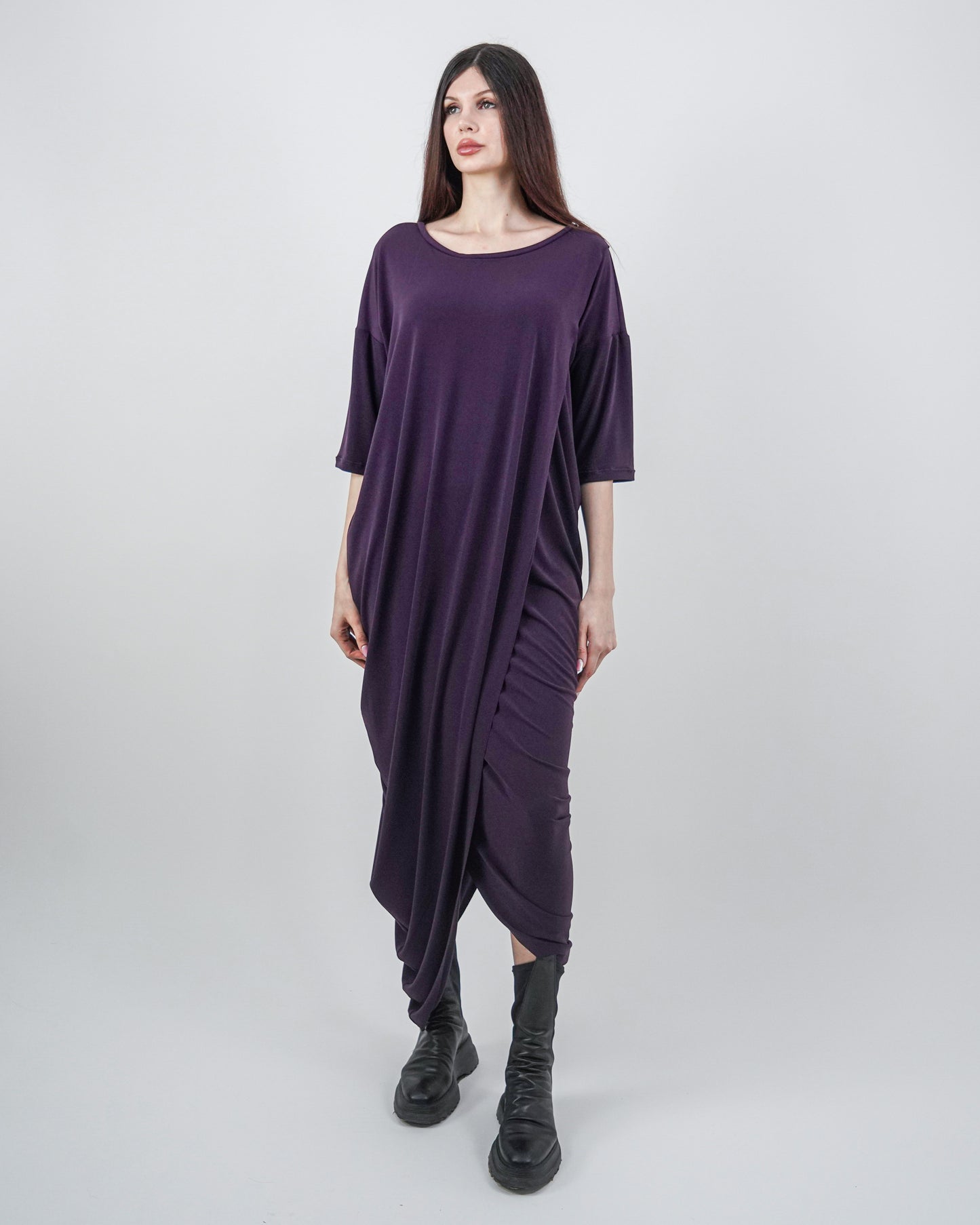 Rochie Mov Lalea Parte Peste Parte (S-XL)