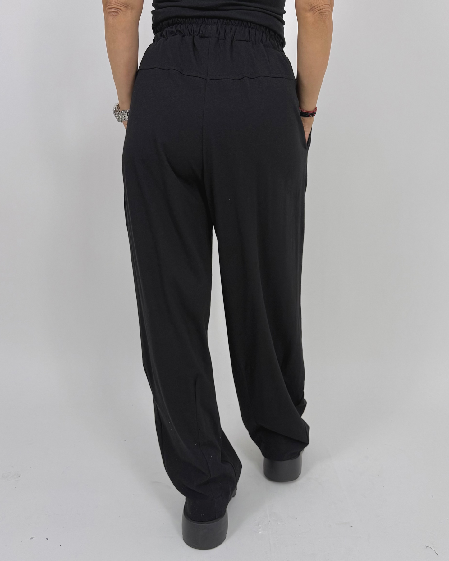 Pantaloni Oversized din Bumbac cu Șnur (S-XL)