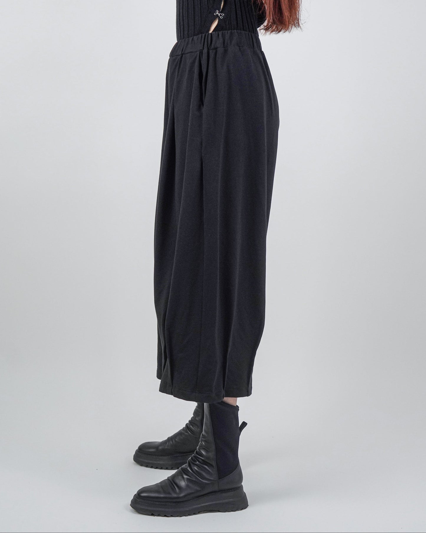 Pantaloni Culottes Arhitecturali din Bumbac (S-XL)