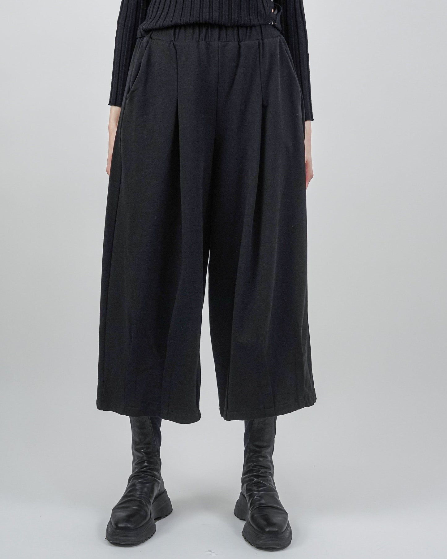 Pantaloni Culottes Arhitecturali din Bumbac (S-XL)
