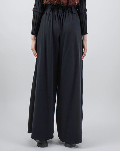 Pantaloni Wide-Leg cu Pense Negri (S-XL)