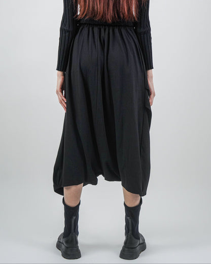 Pantaloni Tip Fustă-Salvar Negri (S-XL)