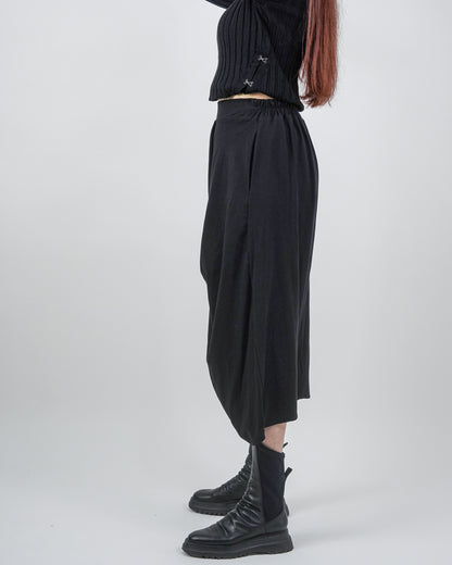Pantaloni Tip Fustă-Salvar Negri (S-XL)