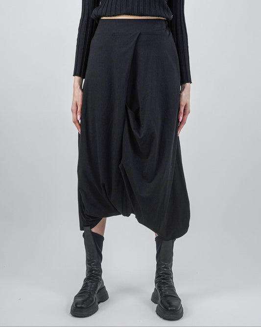 Pantaloni Tip Fustă-Salvar Negri (S-XL)