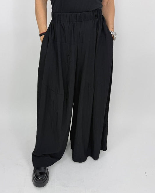 Pantaloni Culottes Arhitecturali din Viscoză Fluidă (S-XL)