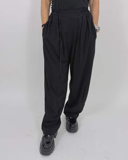 Pantaloni Oversized din Bumbac cu Șnur (S-XL)