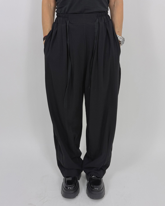 Pantaloni Oversized din Bumbac cu Șnur (S-XL)