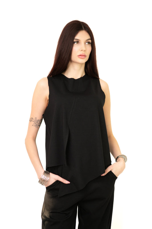 Top Asimetric cu Fermoar