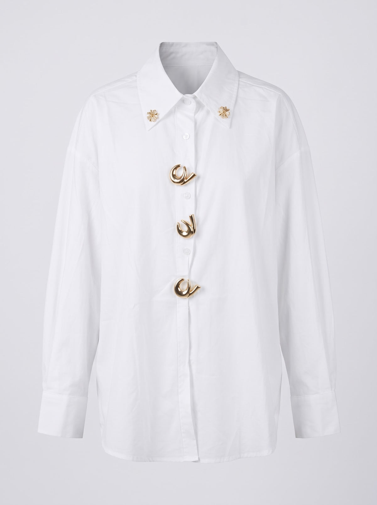Cămașă Albă Oversized accesorizata (S-XL)