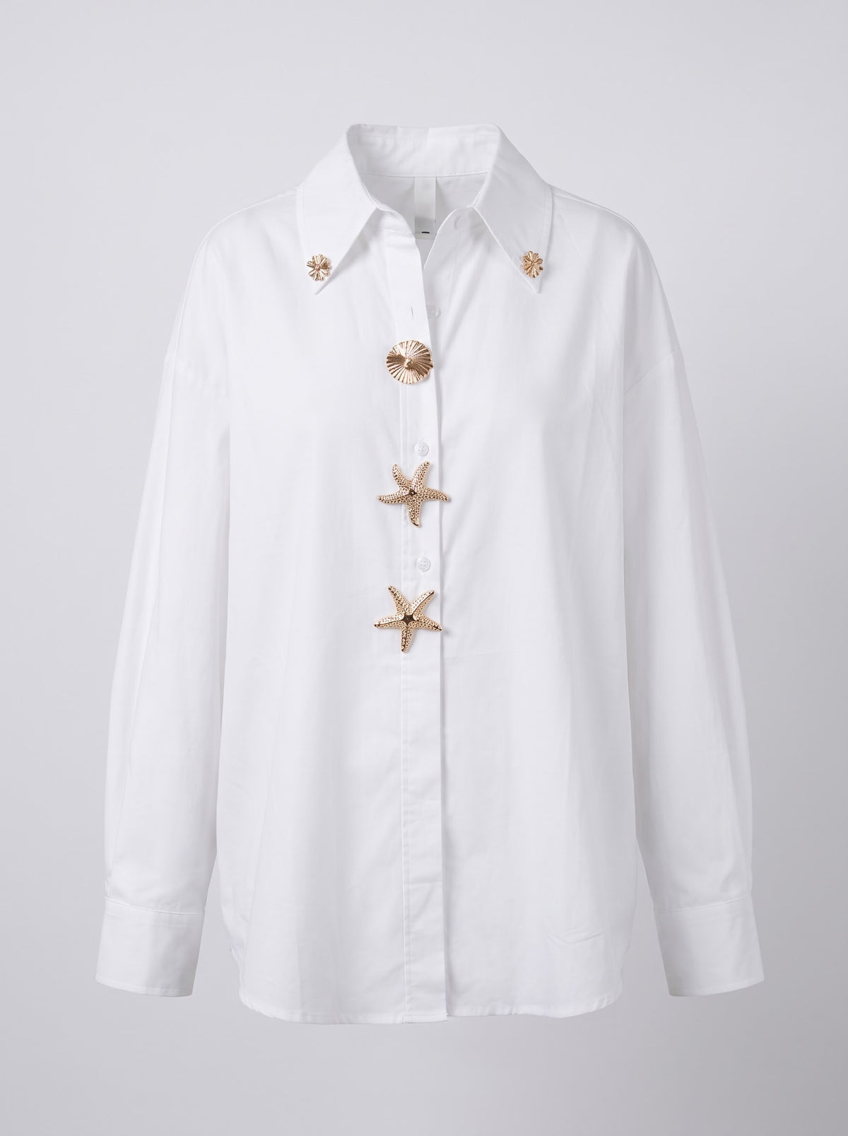 Cămașă Albă Oversized accesorizata (S-XL)