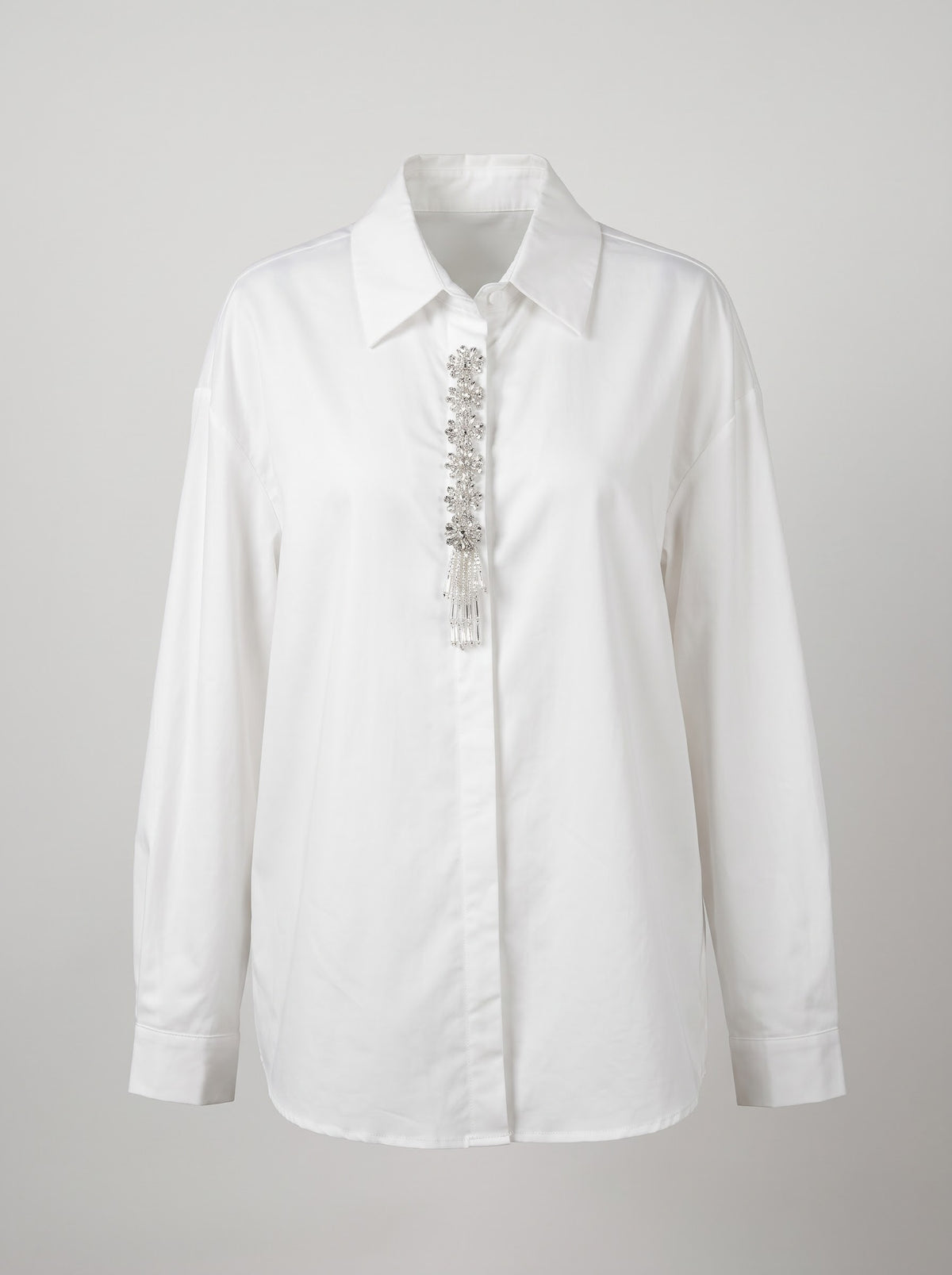 Cămașă Albă Oversized accesorizata (S-XL)