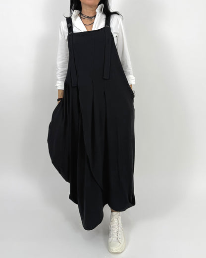 Sarafan Arhitectural Negru din Jerse (S-XL)