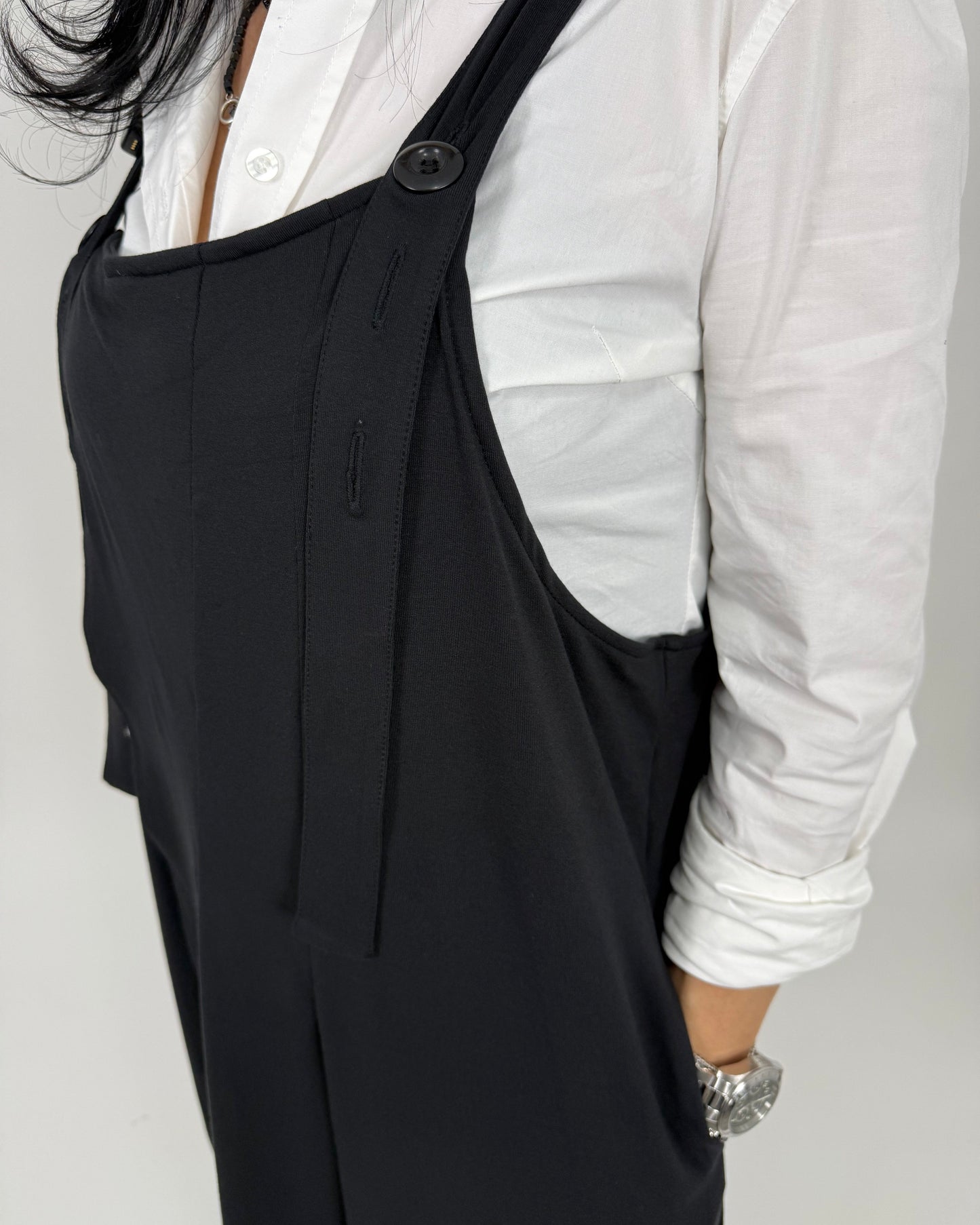 Sarafan Arhitectural Negru din Jerse (S-XL)