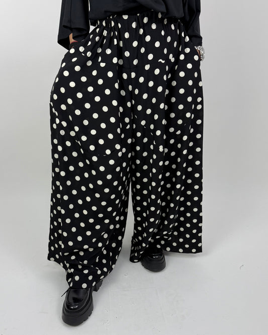 Pantaloni Culottes Arhitecturali cu Buline (S-XL)