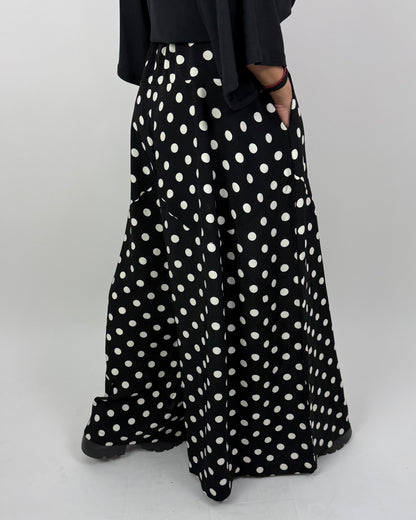 Pantaloni Fustă Arhitecturali cu Buline (S-XL)