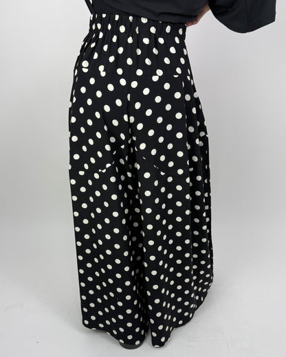 Pantaloni Fustă Arhitecturali cu Buline (S-XL)
