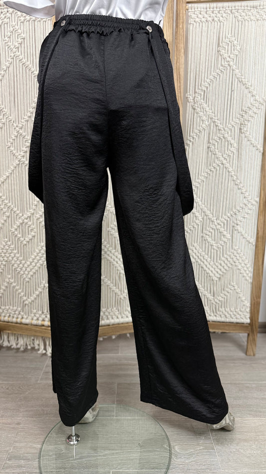 Pantaloni Dama – Largi cu Bretele, Design Artistic