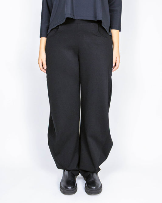 Pantaloni Negri Tip Balon din Jerse | Mărime Universală (S-XL) | Qarma