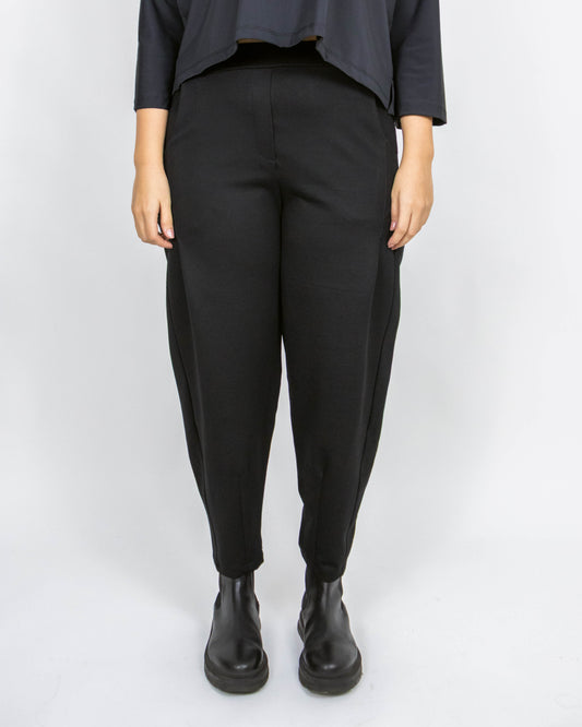 Pantaloni Negri Structurați cu Pense Oblice | Mărime Universală (S-XL) | Qarma