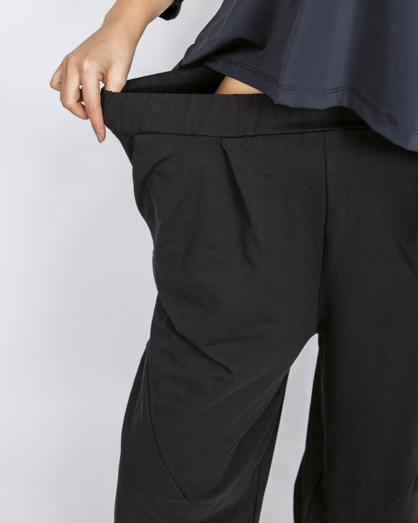 Pantaloni Negri Ampli Tip Palazzo | Mărime Universală (S-XL) | Qarma