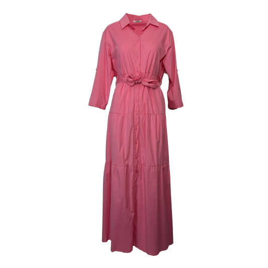 ROCHIE CAMASA ROZ CU CORDON SI FUSTE AMPLIFICATE