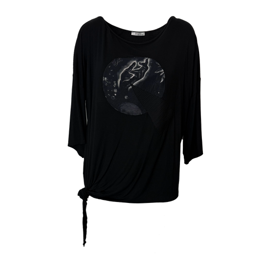 BLUZA NEAGRA CU NOD MIC