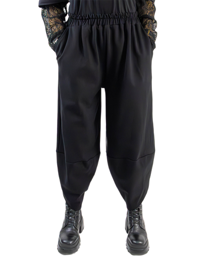 Pantaloni Negri cu Croială Lalea (Tulip) | O Singură Mărime (S-XL) | Qarma