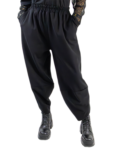 Pantaloni Negri cu Croială Lalea (Tulip) | O Singură Mărime (S-XL) | Qarma