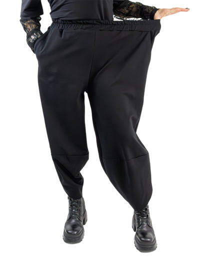 Pantaloni Negri cu Croială Lalea (Tulip) | O Singură Mărime (S-XL) | Qarma