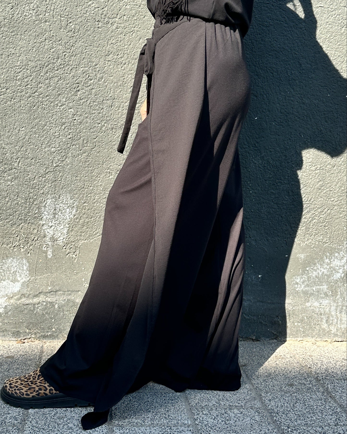 Pantaloni Wide-Leg Petrecuți cu Șnur (S-XL)
