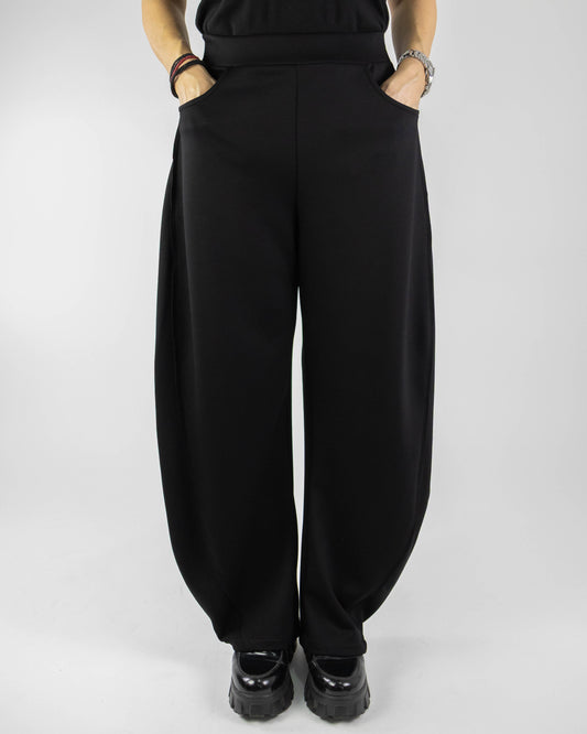 Pantaloni Balloon Wide-Leg din Jerse Elastic (S-XL)