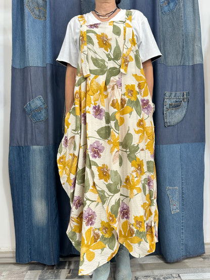Sarafan Arhitectural cu Imprimeu Floral (S-XL)